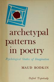 Front cover of Archetypal patterns in poetry by Maud Bodkin