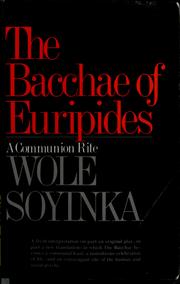 Front cover of The Bacchae of Euripides by Wole Soyinka