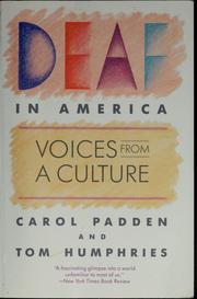 Front cover of Deaf in America by Carol Padden