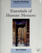 Cover of Essentials of human memory by Alan D. Baddeley