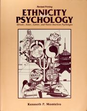 Front cover of Ethnicity and psychology by Kenneth P. Monteiro