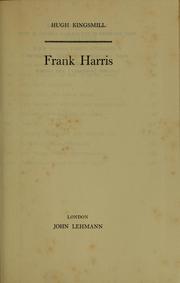 Cover of Frank Harris by Hugh Kingsmill