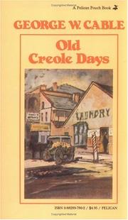 Cover of Old Creole days by George Washington Cable