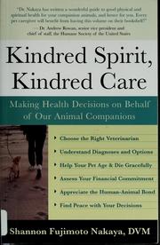 Front cover of Kindred spirit, kindred care by Shannon Fujimoto Nakaya