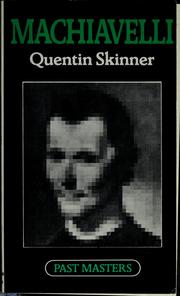 Cover of Machiavelli by Quentin Skinner