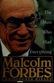 Cover of Malcolm Forbes by Christopher Winans