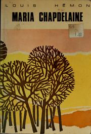 Front cover of Maria Chapdelaine by Louis Hémon