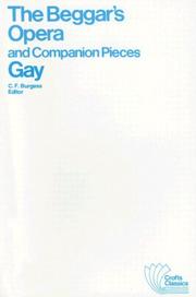 Front cover of The beggar's opera and companion pieces by John Gay