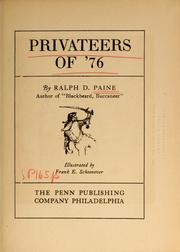 Cover of Privateers of '76 by Ralph Delahaye Paine