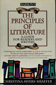 Cover of The principles of literature by Christina Myers-Shaffer