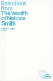 Front cover of Selections from The wealth of nations by Adam Smith