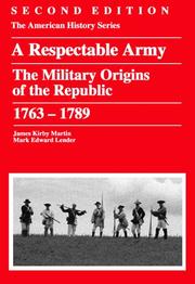 Cover of A respectable army by James Kirby Martin