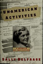 Front cover of Un-American activities by Sally Belfrage