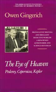 Front cover of The eye of heaven by Owen Gingerich