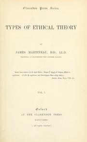 Front cover of Types of ethical theory by James Martineau