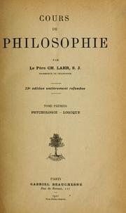 Front cover of Cours de philosophie by Charles Lahr
