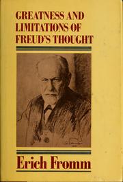 Front cover of Greatness and limitations of Freud's thought by Erich Fromm