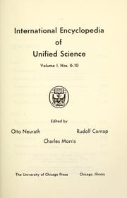 Cover of International encyclopedia of unified science by Otto Neurath