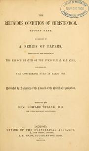 Front cover of The religious condition of Christendom by Evangelical Alliance. Conference