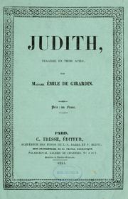 Cover of Judith by Delphine de Girardin
