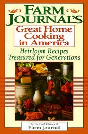 Front cover of Farm Journal's great home cooking in America by Food Editors of Farm Journal