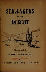 Front cover of Strangers in the desert by Alice Dyar Russell