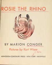 Front cover of Rosie, the rhino by Marion Conger