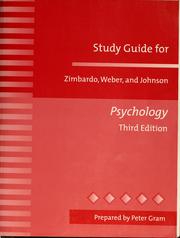 Front cover of Study guide for Zimbardo, Weber, and Johnson Psychology by Peter C. Gram