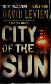 Front cover of City of the sun by David Levien