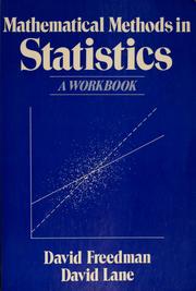 Front cover of Mathematical methods in statistics by David Freedman