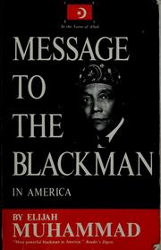 Front cover of Message to the Blackman in America by Elijah Muhammad