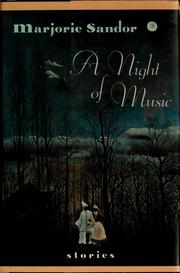Front cover of A night of music by Marjorie Sandor