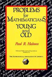 Cover of Problems for mathematicians, young and old by Paul R. Halmos