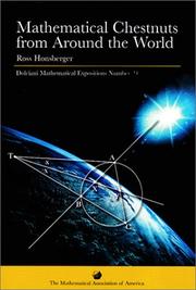 Front cover of Mathematical Chestnuts from around the World (Dolciani Mathematical Expositions) by Ross Honsberger