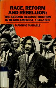 Front cover of Race, reform and rebellion by Manning Marable
