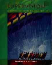 Cover of Supervision by Edwin C. Leonard