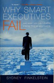 Cover of Why smart executives fail by Sydney Finkelstein
