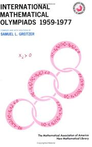 Front cover of International Mathematical Olympiads, 1959-1977 by Samuel L. Greitzer