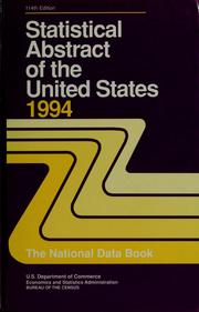 Cover of Statistical abstract of the United States, 1994 by United States. Bureau of the Census