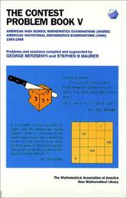 Cover of The contest problem book V by George Berzsenyi