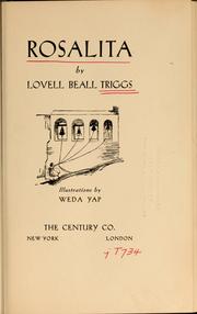 Front cover of Rosalita by Lovell Beall Triggs