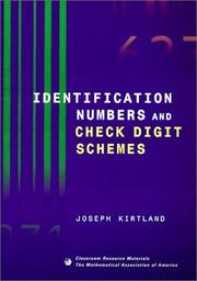 Front cover of Identification Numbers and Check Digit Schemes (Classroom Resource Materials) by Joseph Kirtland