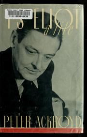 Cover of T.S. Eliot by Peter Ackroyd