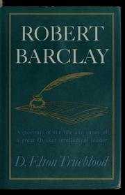 Cover of Robert Barclay by Elton Trueblood