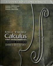 Cover of Student solutions manual for Stewart's Single variable calculus by Daniel D. Anderson