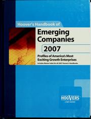 Front cover of Hoover's handbook of emerging companies 2007 by Unknown