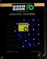 Front cover of Fundamentals of college algebra by Earl William Swokowski