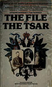 Cover of The file on the Tsar by Anthony Summers
