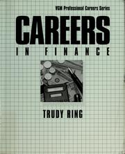 Cover of Careers in finance by Trudy Ring