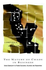 Cover of The nature of chaos in business by J. Garrett Ralls